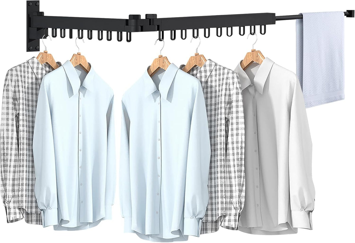 Bakala Clothes Drying Rack Foldable, Laundry Drying Rack Clothing Wall Mounted, Clothing Racks for