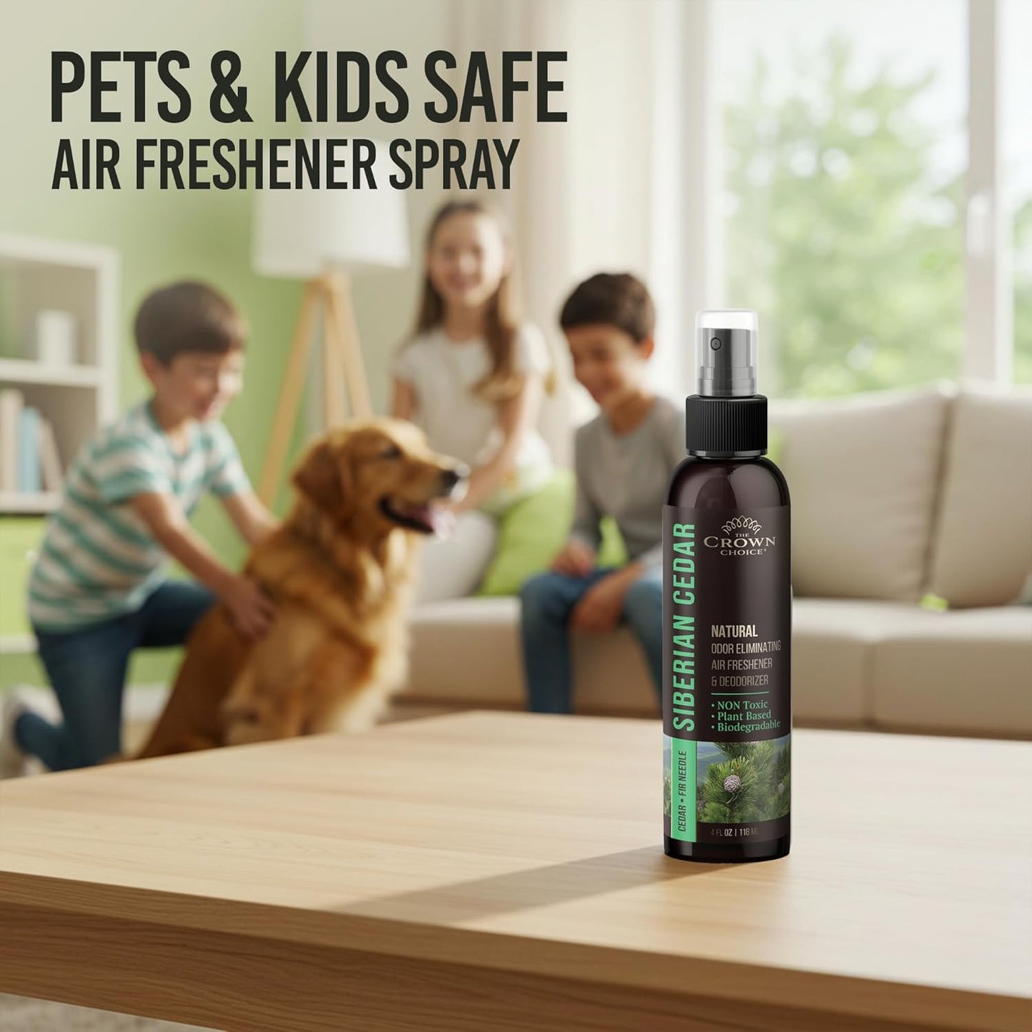 Non-Toxic Odor Eliminator,Natural Cedar Air Freshener Spray for Clothes Storage & Moth Repellent