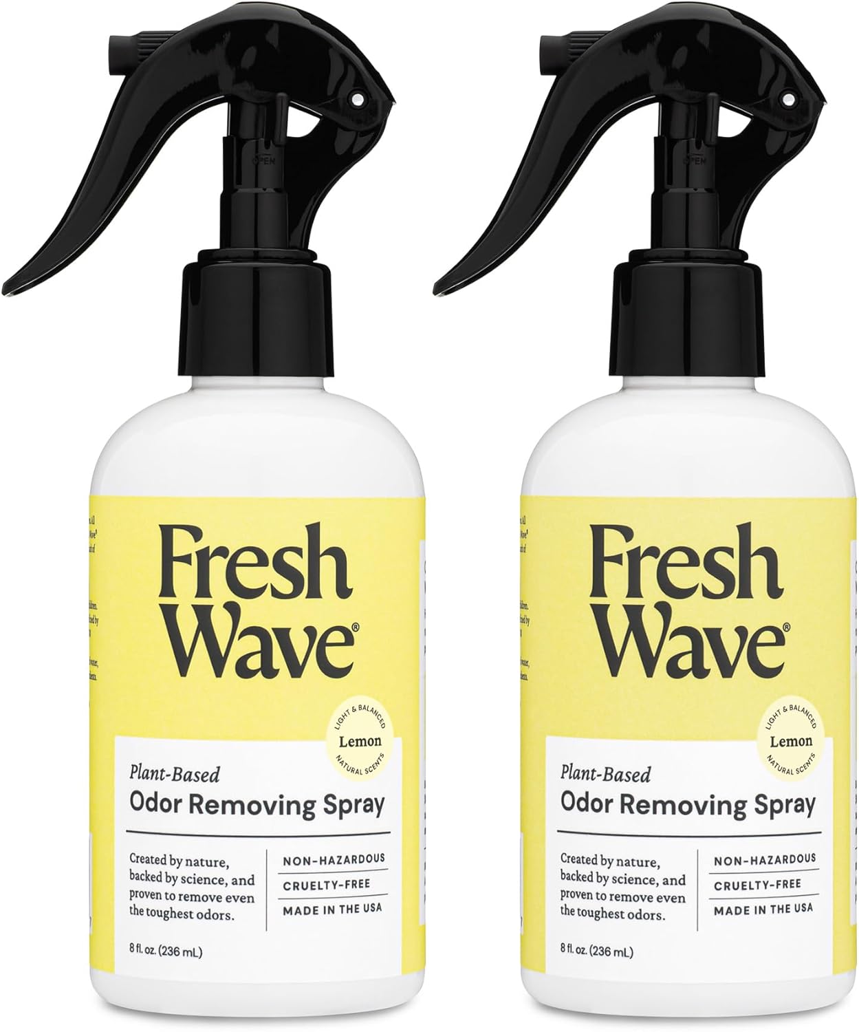 Fresh Wave Lemon Scent Odor Removing Spray, 8 fl. oz. | Pack of 2 | Odor Absorber for Home