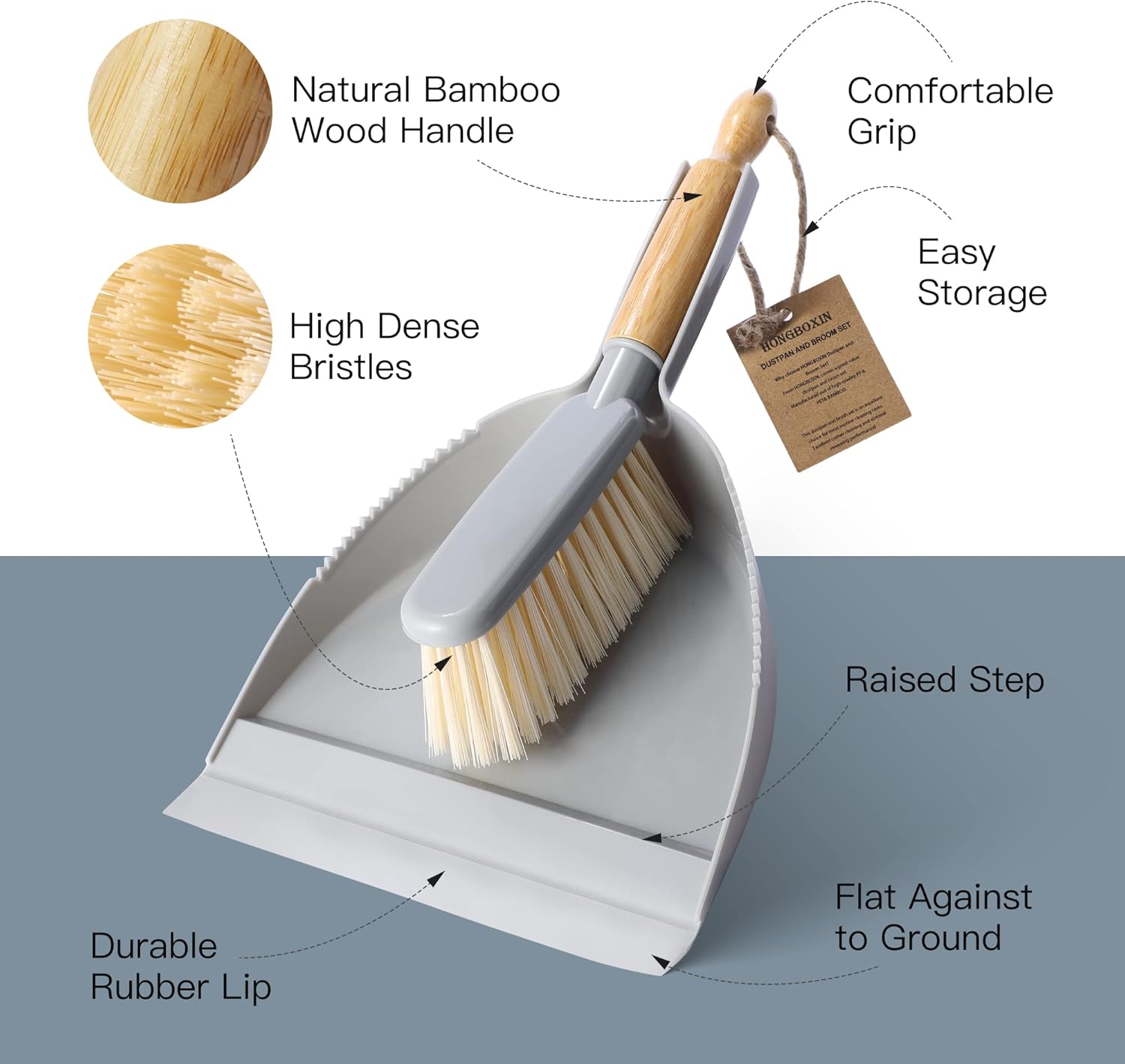 Small Dustpan and Brush Set - Mini Broom with Dustpan Set, Handheld Broom and Dust Pan Combo Set