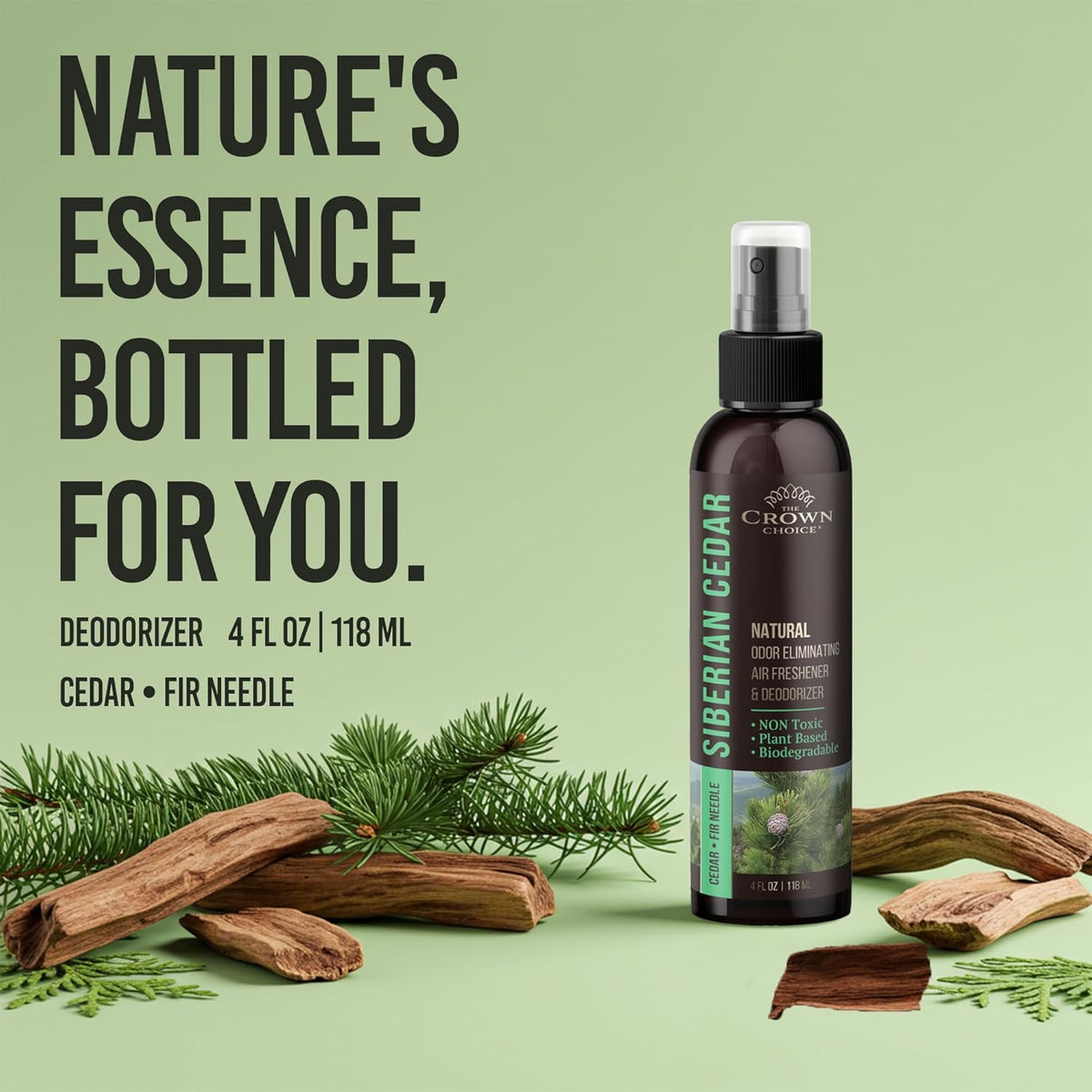 Non-Toxic Odor Eliminator,Natural Cedar Air Freshener Spray for Clothes Storage & Moth