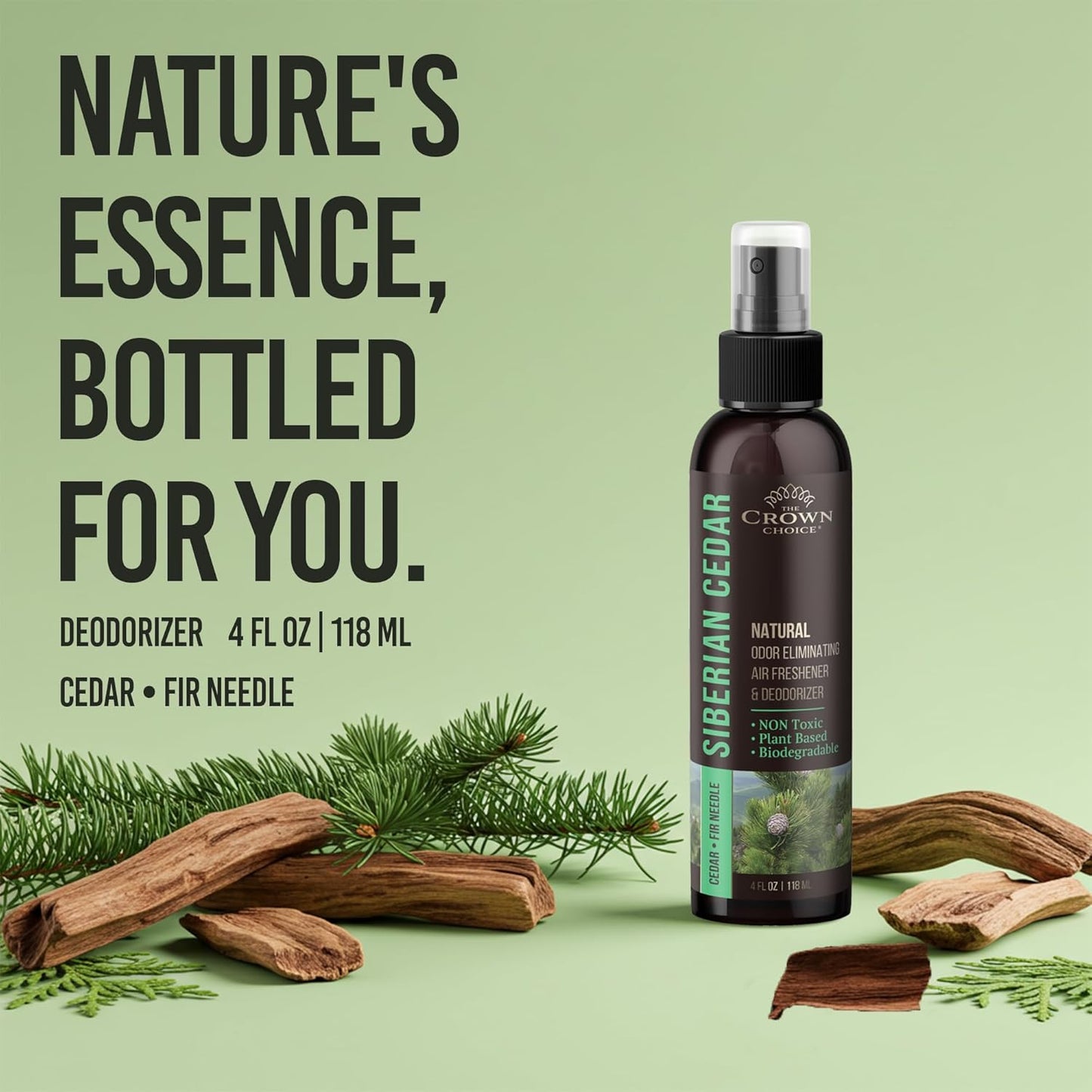 Non-Toxic Odor Eliminator,Natural Cedar Air Freshener Spray for Clothes Storage & Moth Repellent