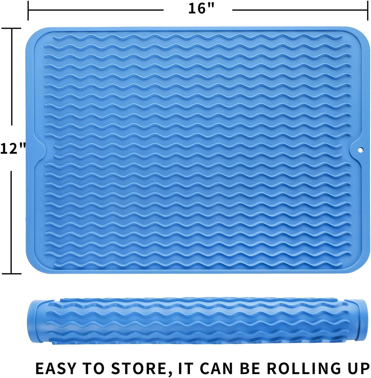 Silicone Dish Drying Mat for Multiple Usage,Easy clean,Eco-friendly,Heat-resistant Silicone Mat for