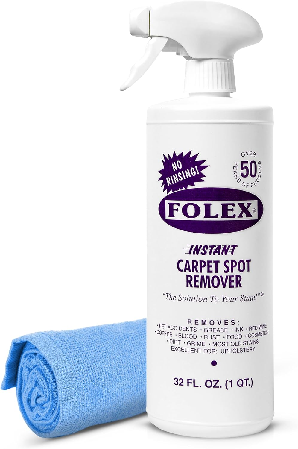 FOLEX Instant Carpet Spot Remover 32 oz – Powerful Stain Remover for Carpets, Upholstery & Rugs