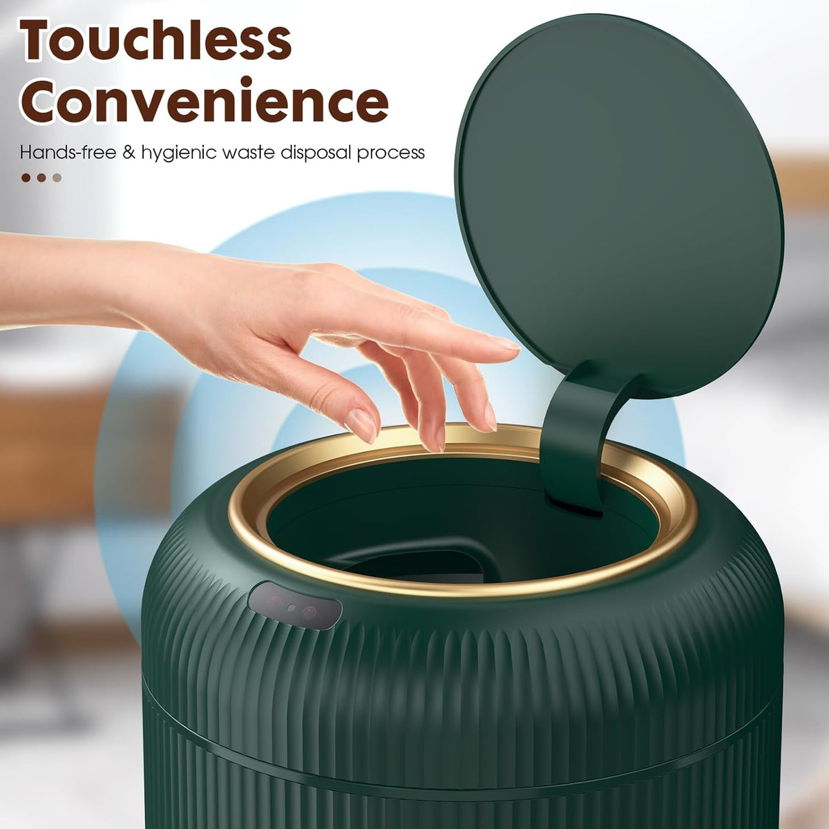 Procade Automatic Motion Sensor Bathroom Trash Can with Lid, 3 Gallon Touchless Trash Bin, Smart