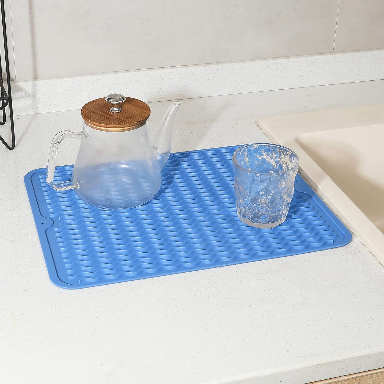Silicone Dish Drying Mat for Multiple Usage,Easy clean,Eco-friendly,Heat-resistant Silicone Mat for