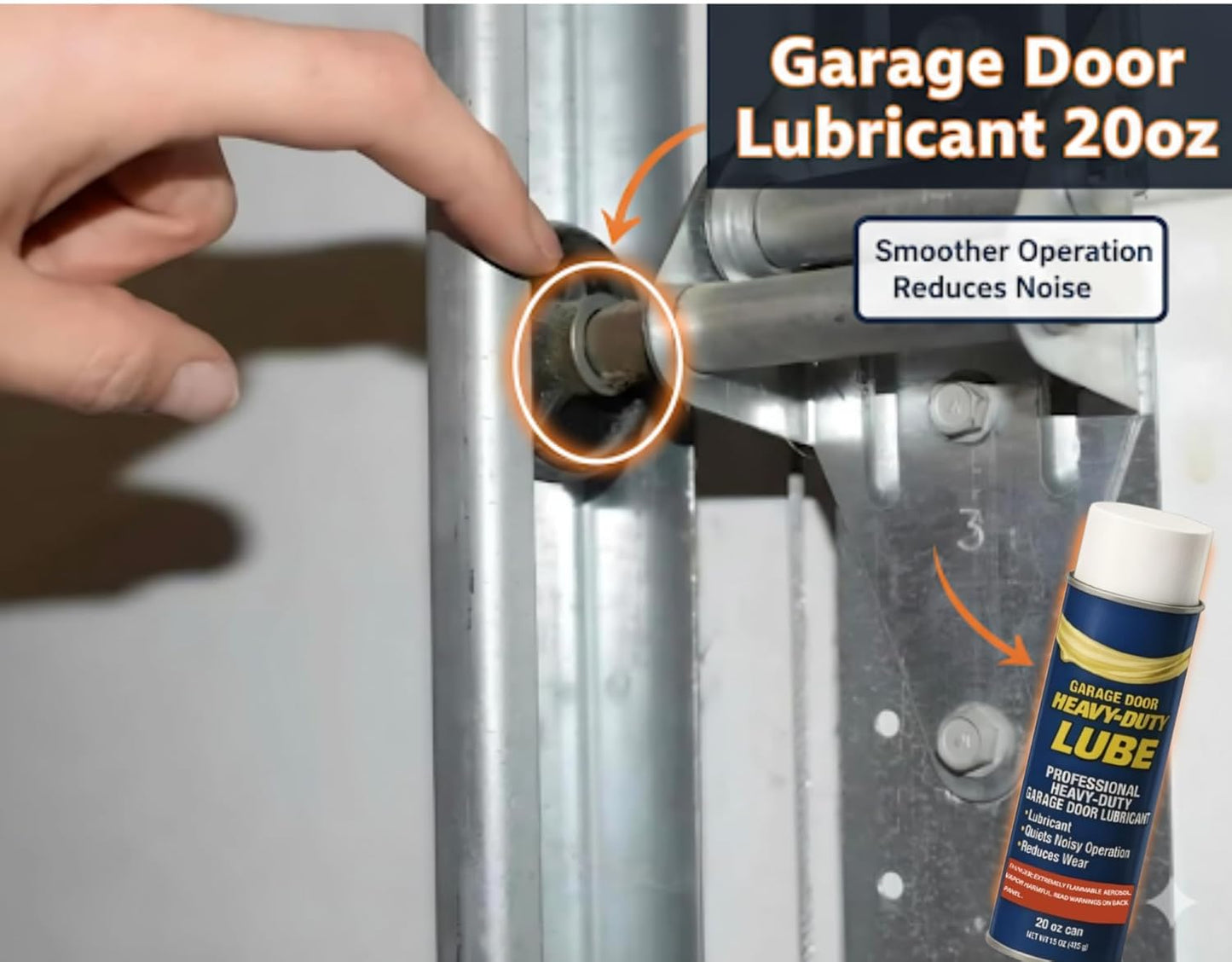Premium Heavy-Duty Garage Door Lubricant 20oz (2 Pack) – Long-Lasting, Multi-Purpose Rust
