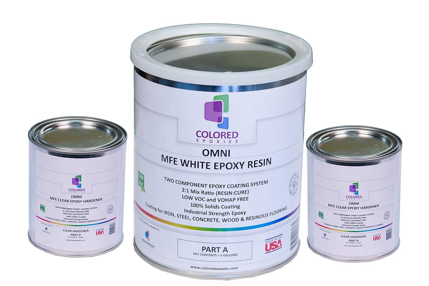 colored epoxies White Epoxy Resin for Bar Tops, Table Tops, Wood, Concrete, Epoxy Art & Crafts 1.5