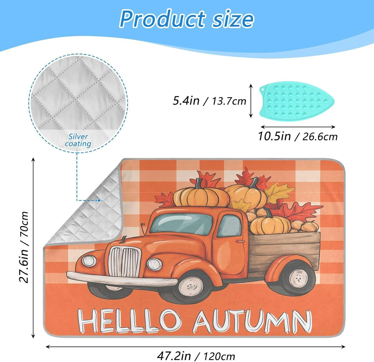 Ironing Mat Portable Ironing Pad Ironing Blanket for Table Top Heat Resistance Double-Side Using