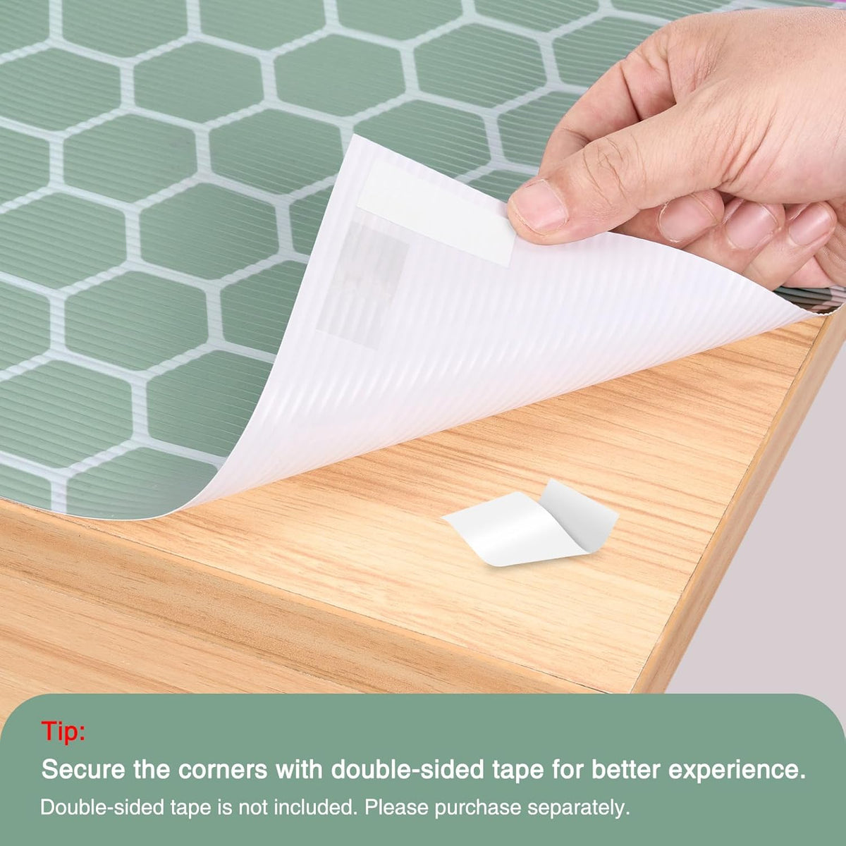 Glotoch Premium Non Slip Shelf Liner, 12” X 20 FT Drawer Liner Non Adhesive, Waterproof Shelf