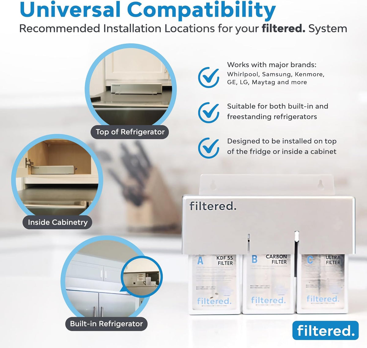 Inline Water Filter for Refrigerators & Ice Makers ??Universal Refrigerator Water Filter Kit, 5-Min