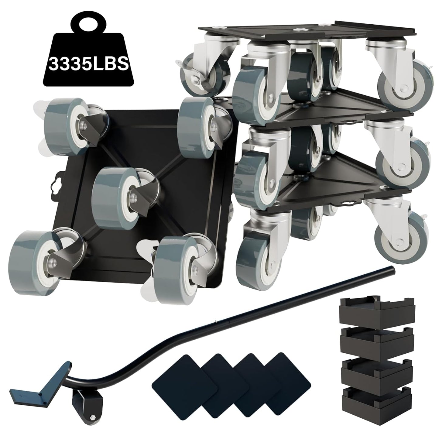 Furniture-Dolly-Furniture-Movers-with-5-Wheels, Furniture Sliders Large Size Carbon Steel Panel