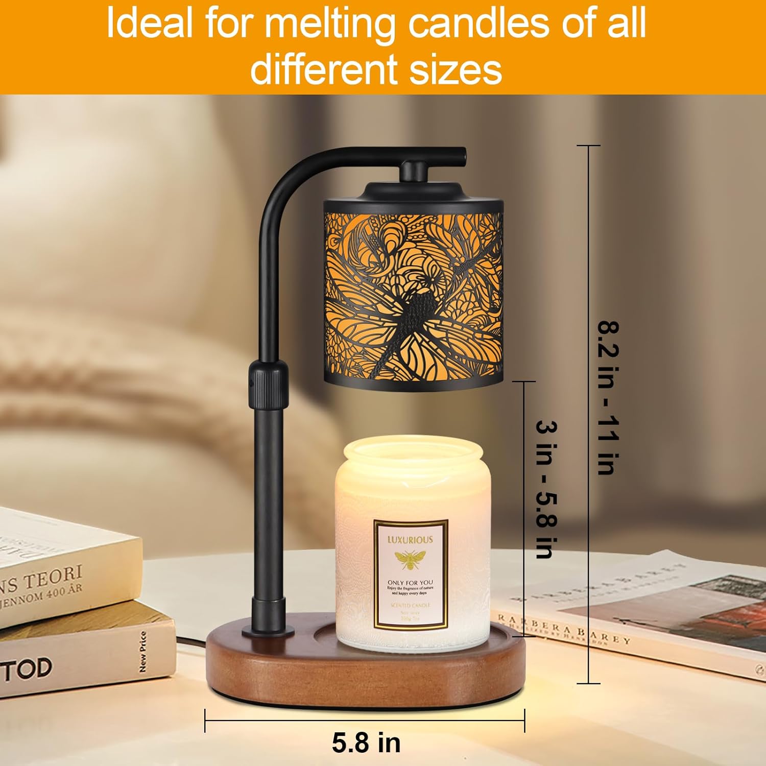 kobodon Candle Warmer Lamp with Timer, Electric Candle Lamp Warmer Birthday for Mom Women Home