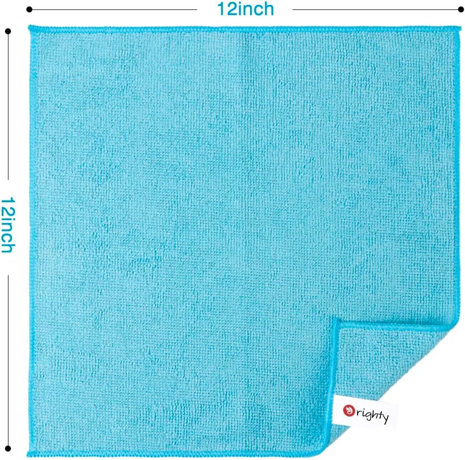Orighty Microfiber Cleaning Cloth Pack of 12, Microfiber Towels for Cars, Highly Absorbent Car