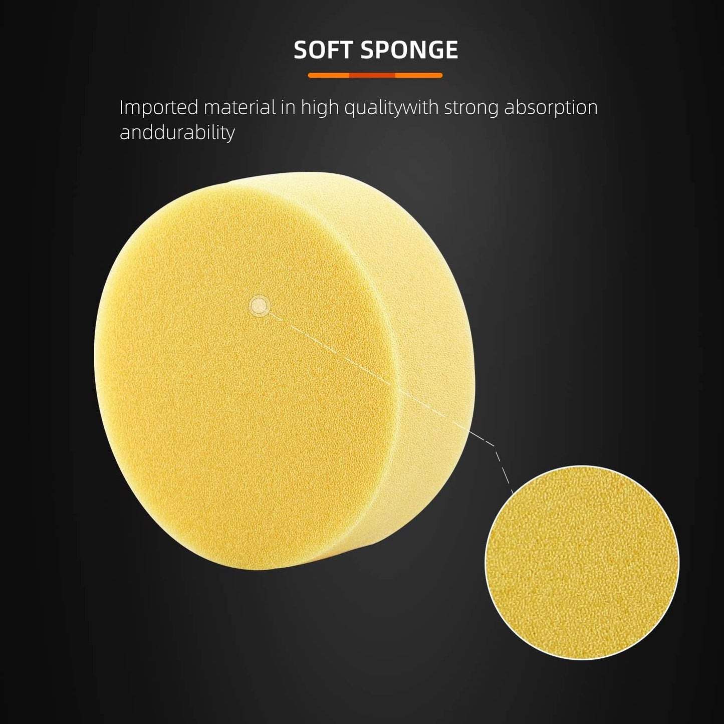 Polishing Pad, 50pcs 3 inch(80 mm) Sponge Buffing Pads, Foam Polishing Pad Kit for Car Sanding
