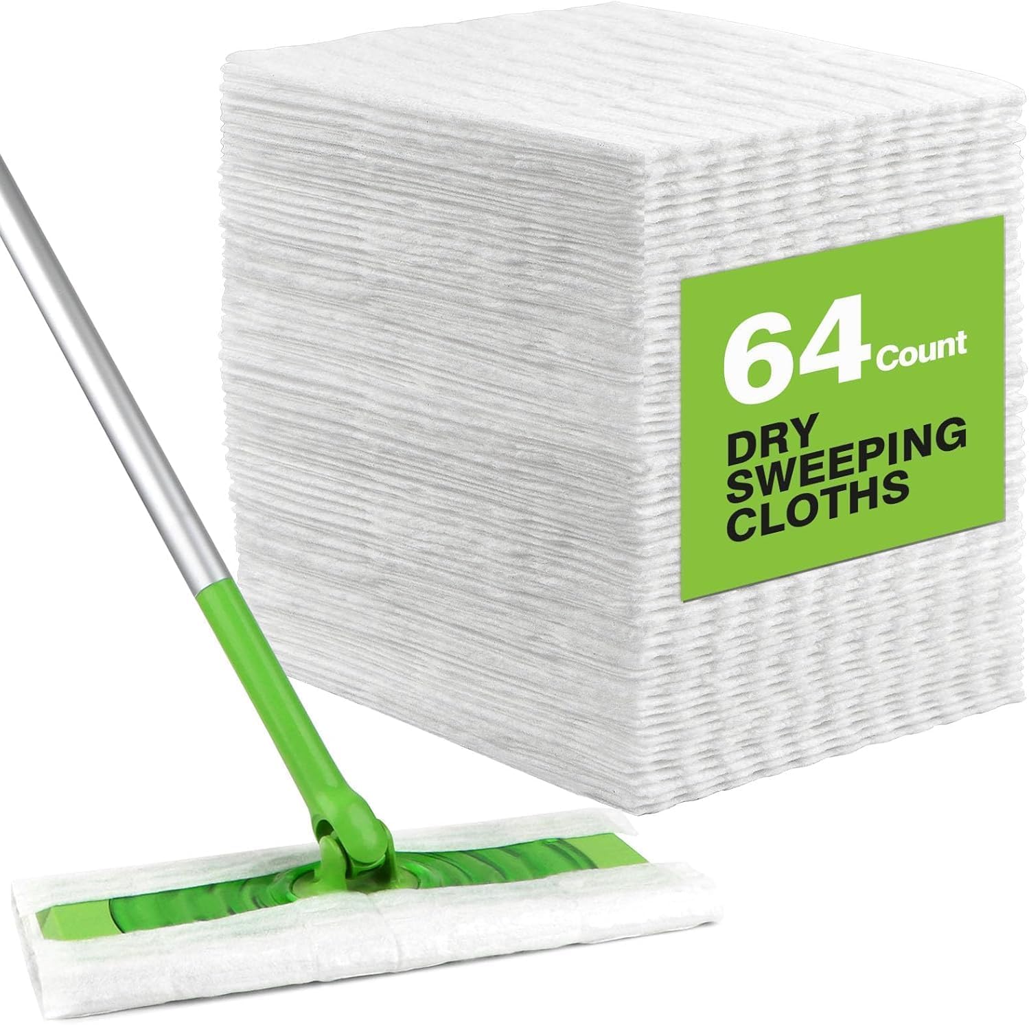 HOMEXCEL Dry Sweeping Cloths Pads Compatible with Swiffer Sweeper, Disposable Duster Refills Mop