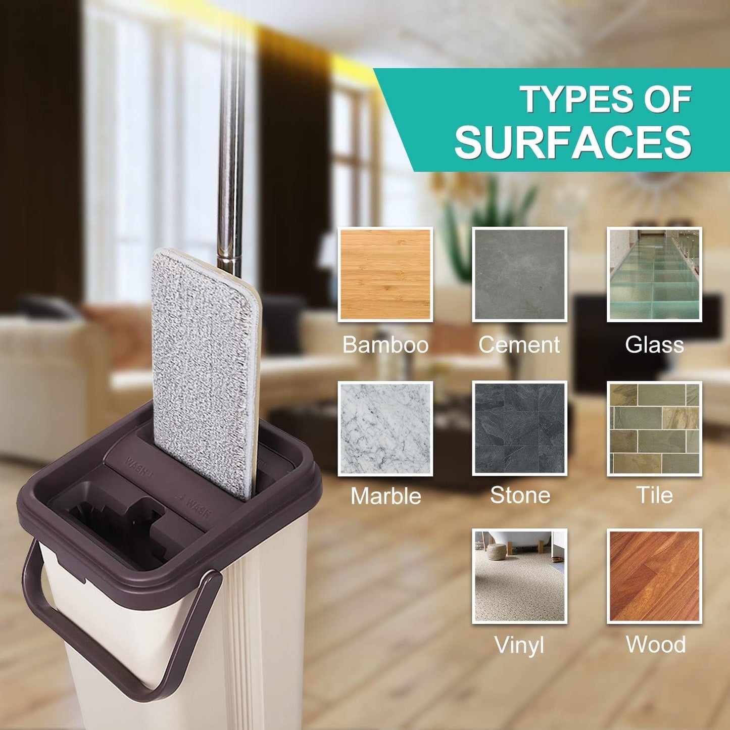 Bulletproof Microfiber Mop Replacement Heads - Washable Pads for Floor Cleaning Compatible with