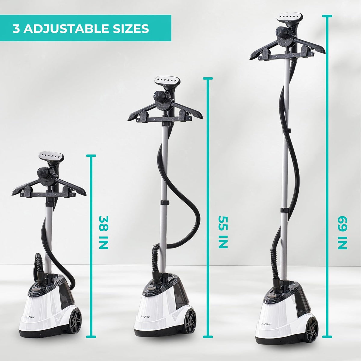True & Tidy® Commercial Garment Steamer – Heavy Duty 1800W for Home & Commercial Use, 90+ Min