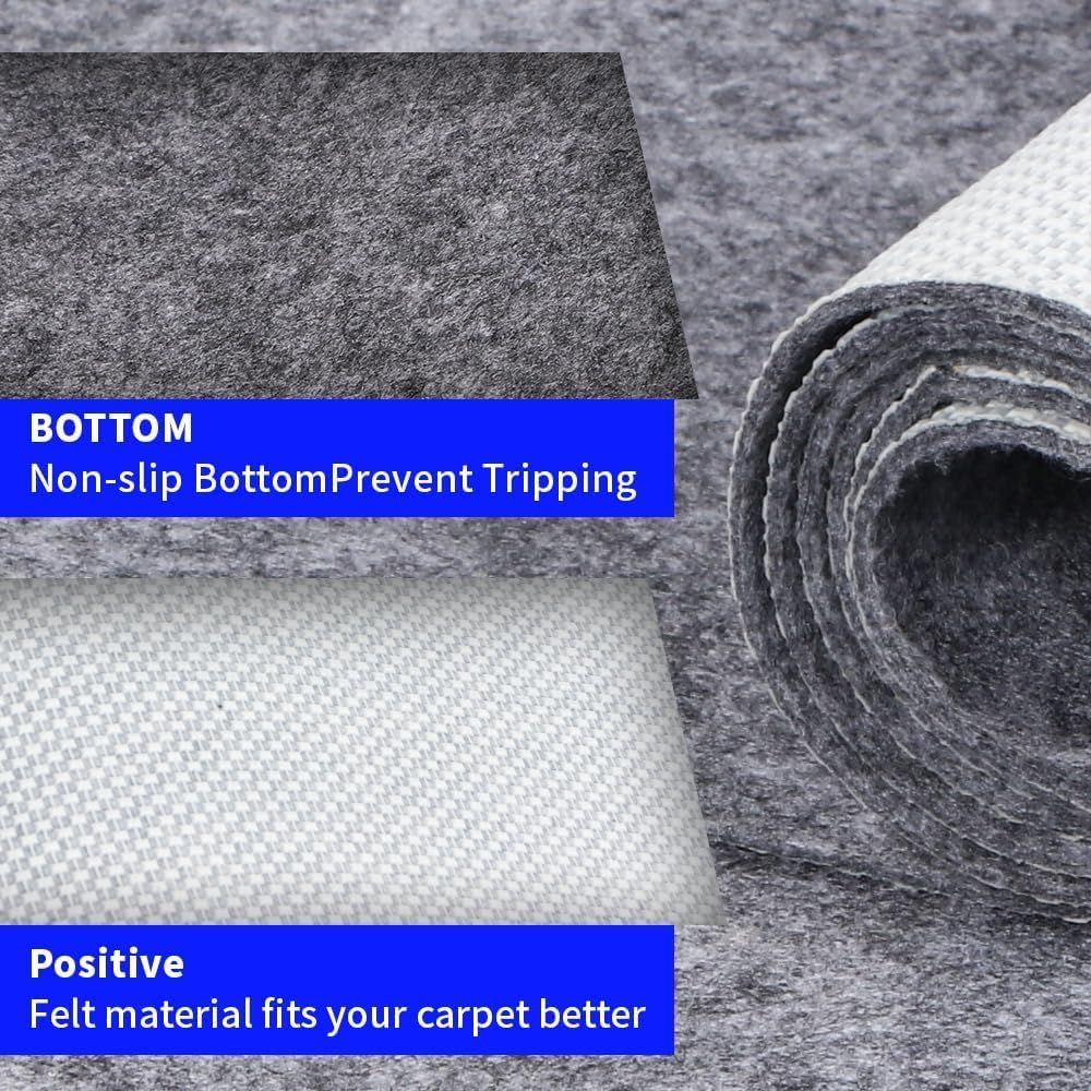 100% Waterproof Non-Slip Rug Pad 2x6 for Large Area Rugs Durable Felt Floor Protection pad for All