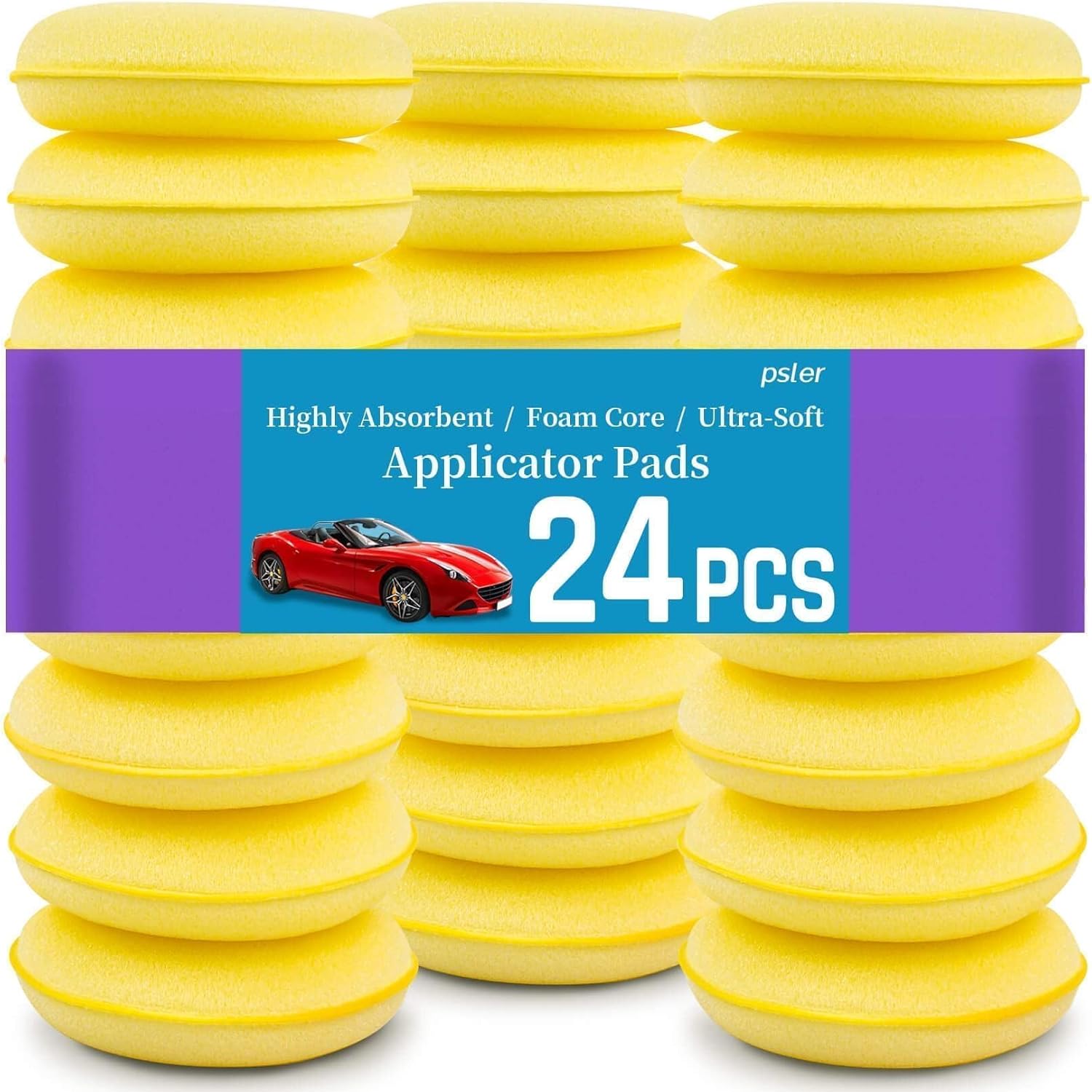 psler Foam Car Wax Applicator Pad Foam Applicator Pads Detailing Round 4 inch Polishing Sponges for