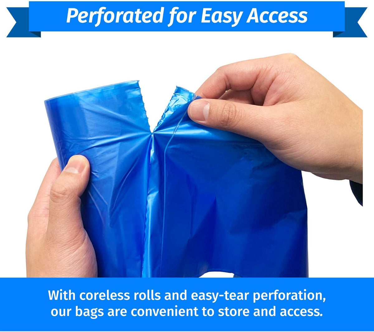 Reli. SuperValue 33 Gallon Recycling Bags (120 Count) Made in the USA - Blue Trash Bags, 30-33