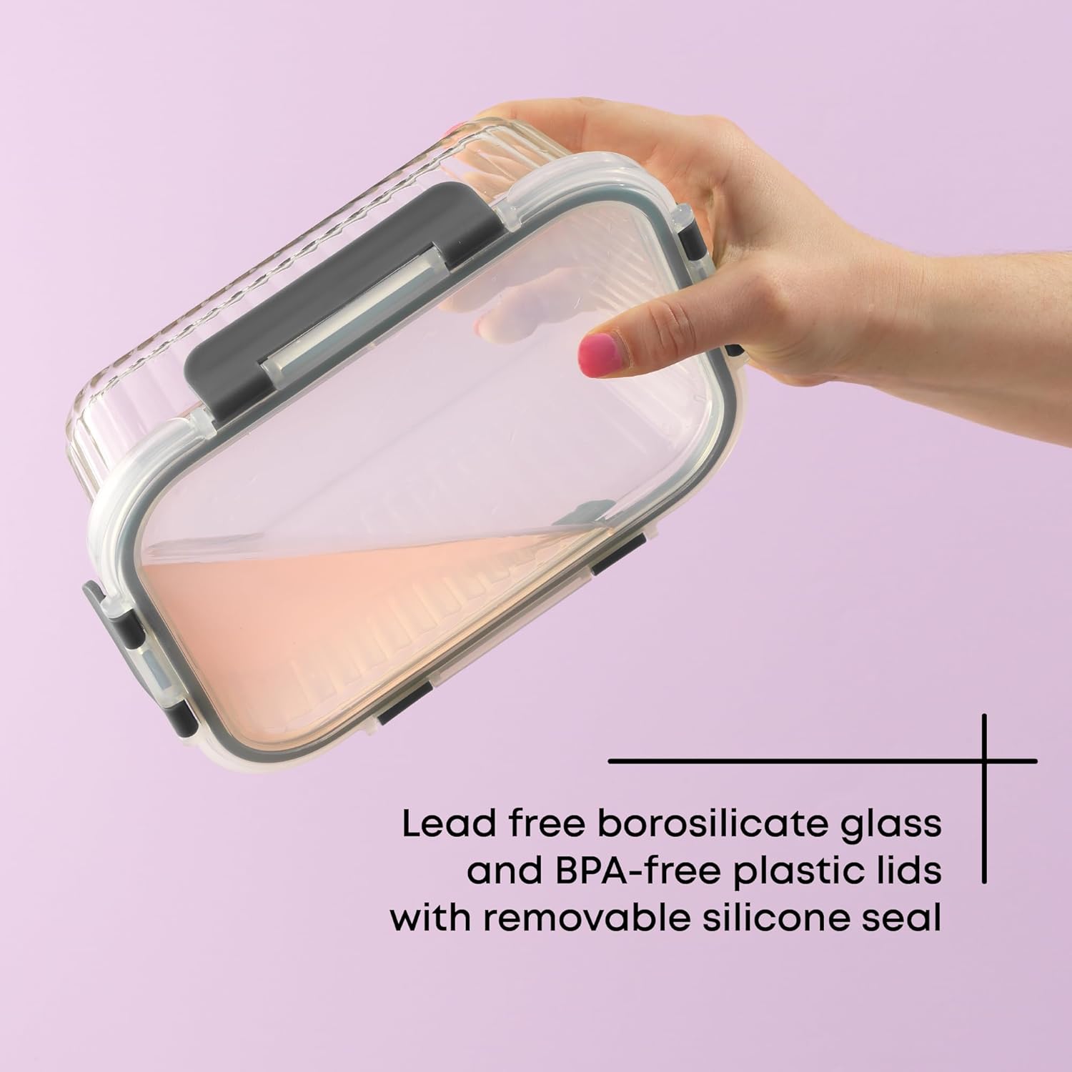 JoyJolt 24pc Borosilicate Glass Storage Containers with Lids | 12 Airtight/Freezer Safe Food