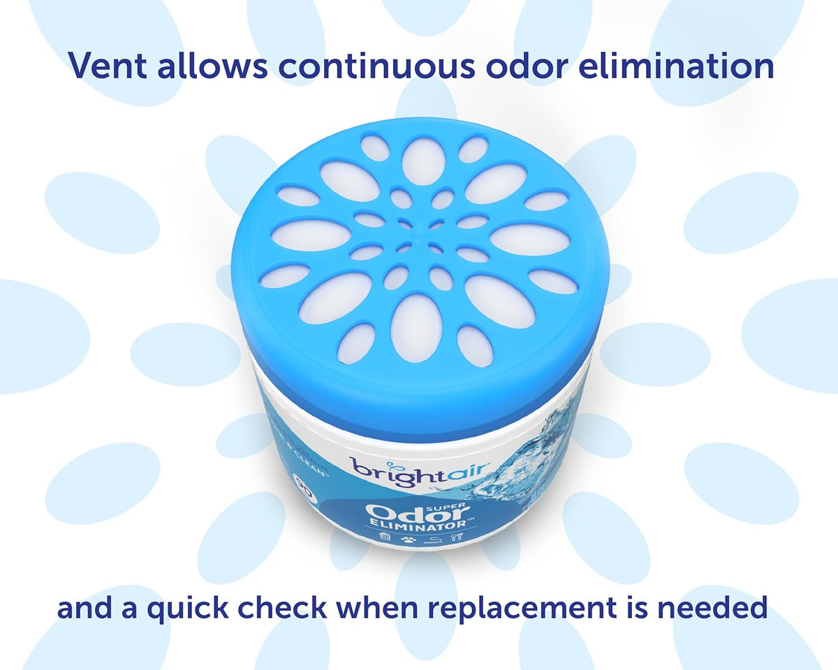 Bright Air 14 oz. Super Odor Eliminator, For Medium-Size Spaces, Cool & Clean Scent, Case of 6,Air
