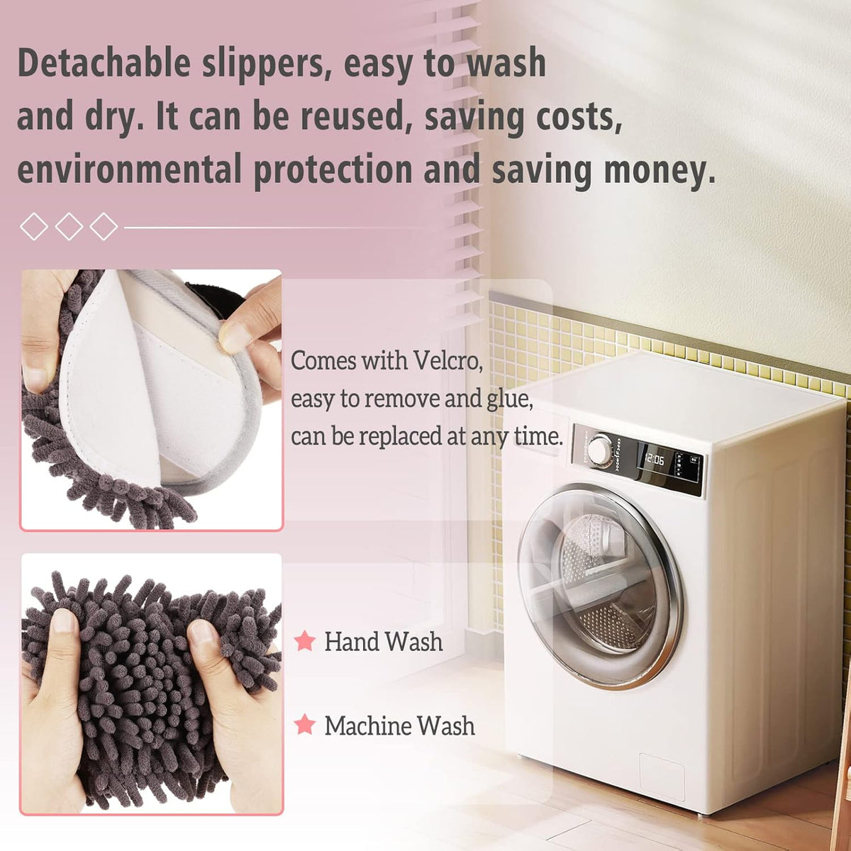 Cartoon Dog Mop Slippers Microfiber Clean Dusting Slippers Detachable Mopping Shoes for Office Home