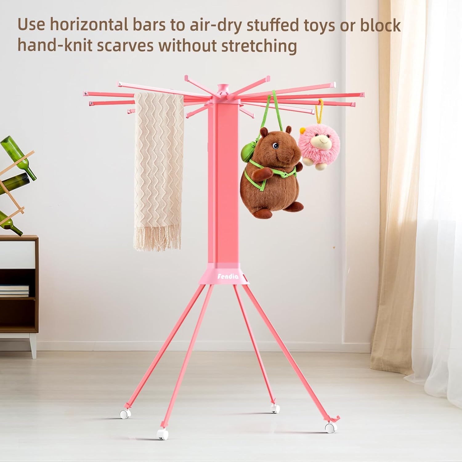 Clothes Drying Rack Foldable & Collapsible Drying Racks with 4-Leg Octopus Design, Large Capacity