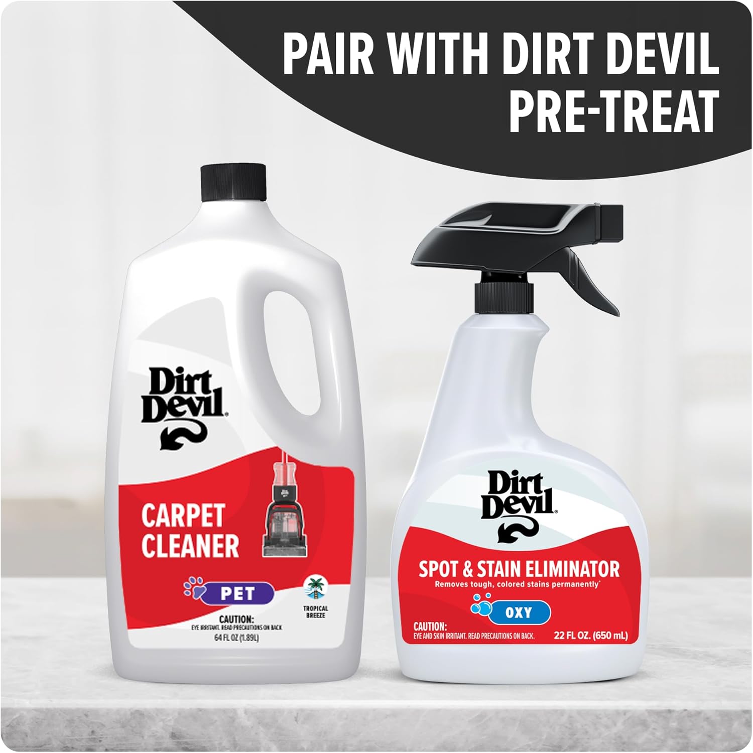 Dirt Devil Pet Carpet Cleaner Solution, 64 oz., Tropical Breeze Scent, Carpet Shampoo Solution