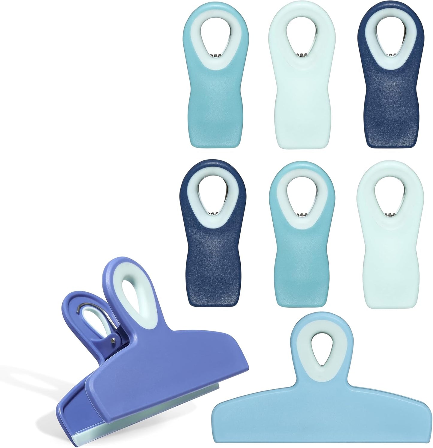 COOK WITH COLOR Bag Clips - Heavy Duty Chip Clip and Refrigerator Magnet Clips for Food Storage