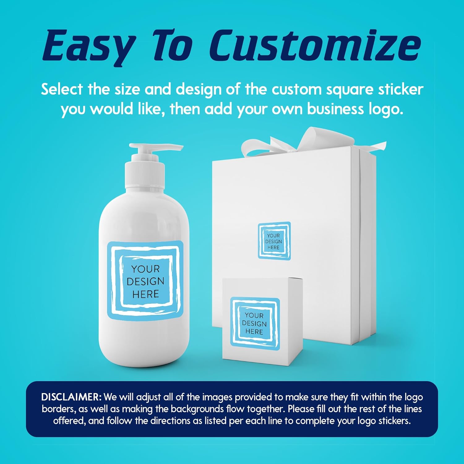 100 Custom Vinyl Stickers - Upload Your own Image, Text, Design, Logo - Personalized Logo Labels
