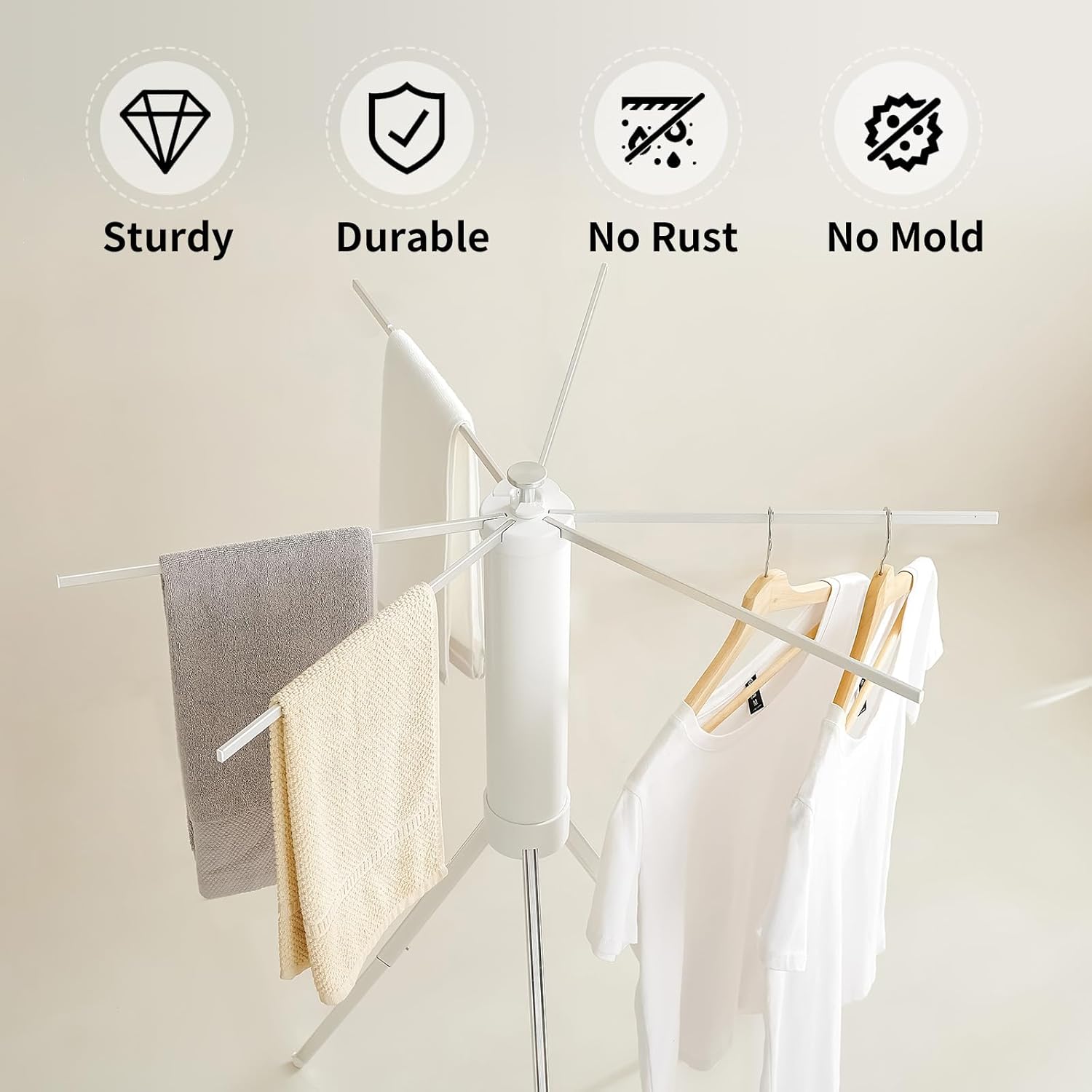 JOOM Clothes Drying Rack Portable Foldable - Drying Rack Clothing Space Saving,Collapsible Drying