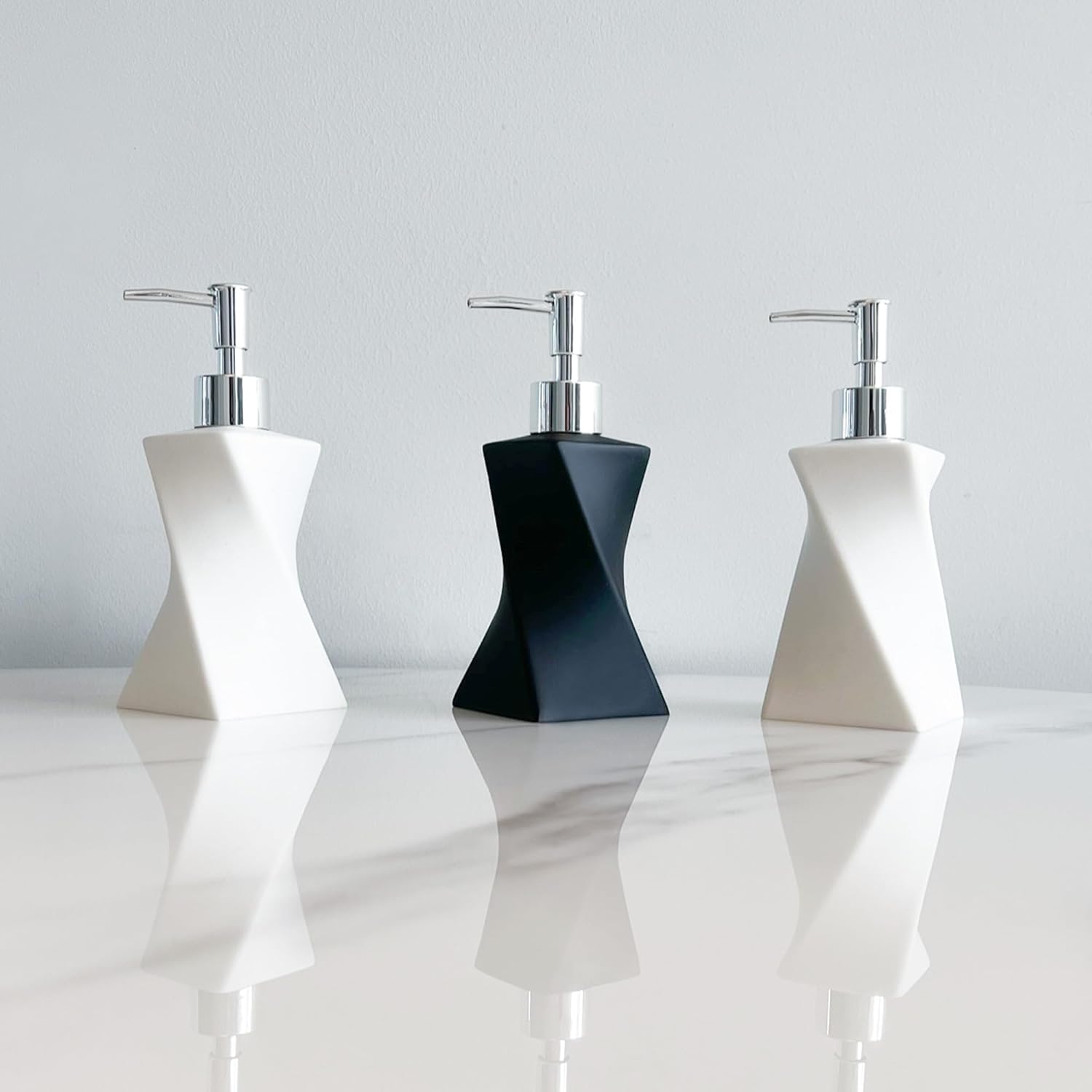 Soap Dispenser Pump Head Replacement 3 Pack, 28/400 Threads Standard Size, for Bathroom and Kitchen