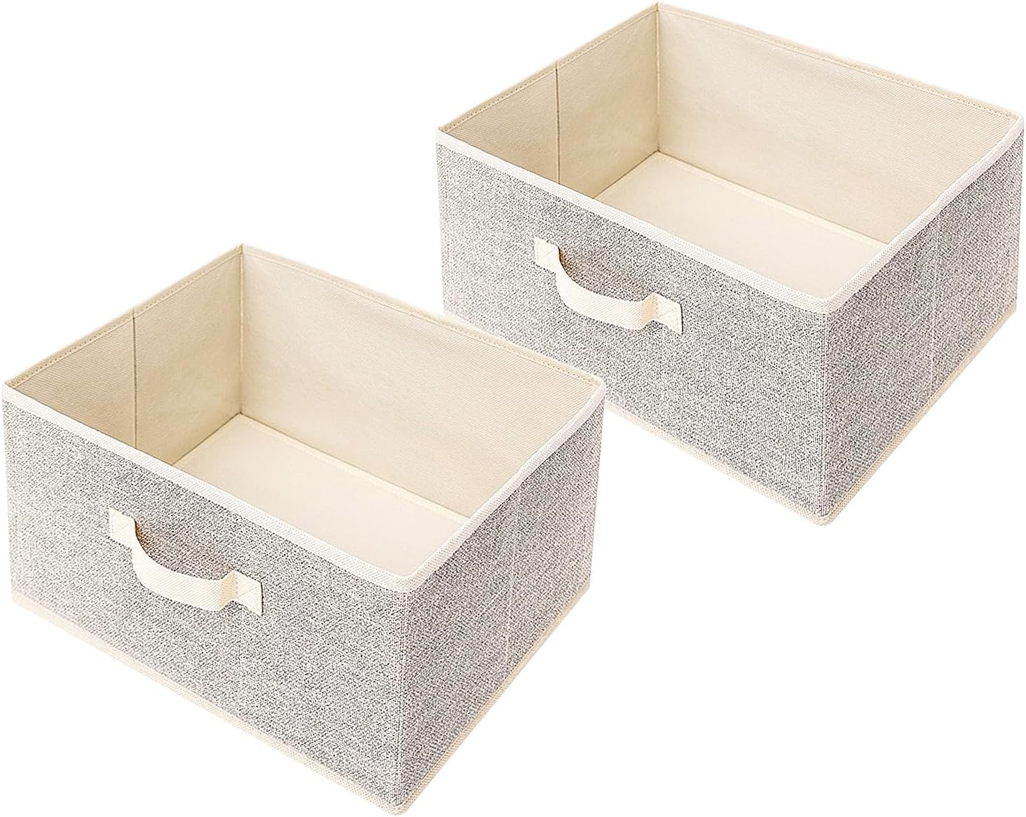 Storage Baskets, 15.7 Inch Woven Fabric Bins, Storage Cubes with Reinforced Handles, Organizer Bins