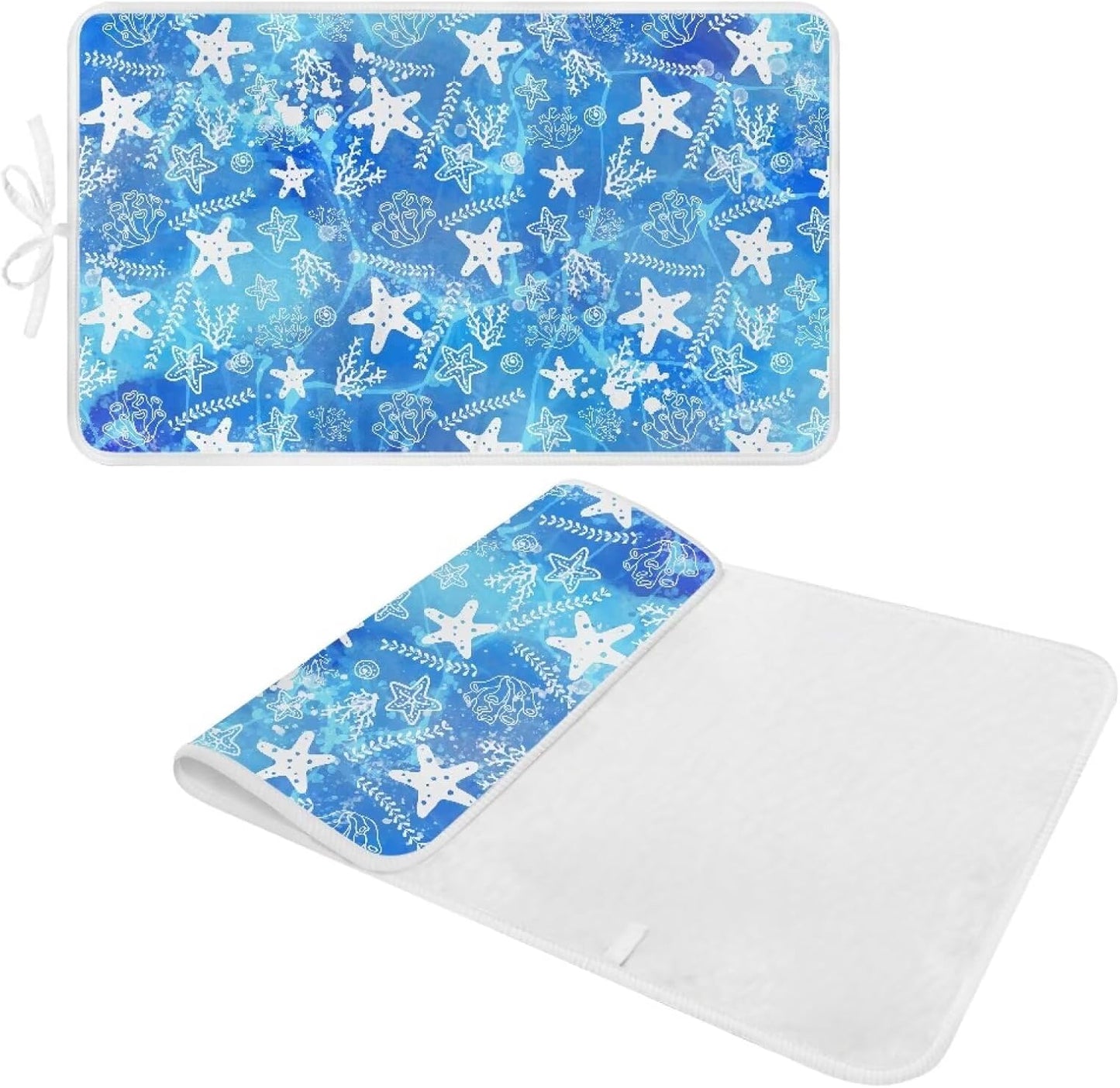 Ironing Mat Thickened Blue Stars Ironing Blanket Travel Portable Ironing Pad Travel Isolate Heat