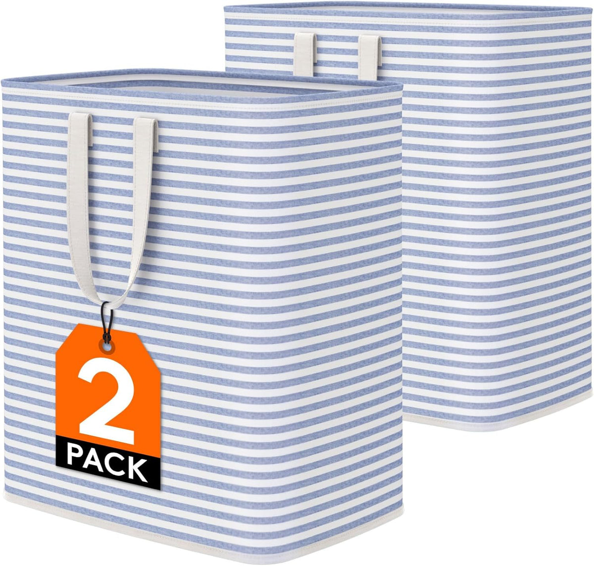 Lifewit 2 Pack Laundry Hamper Large Collapsible Laundry Baskets, Freestanding Waterproof Clothes
