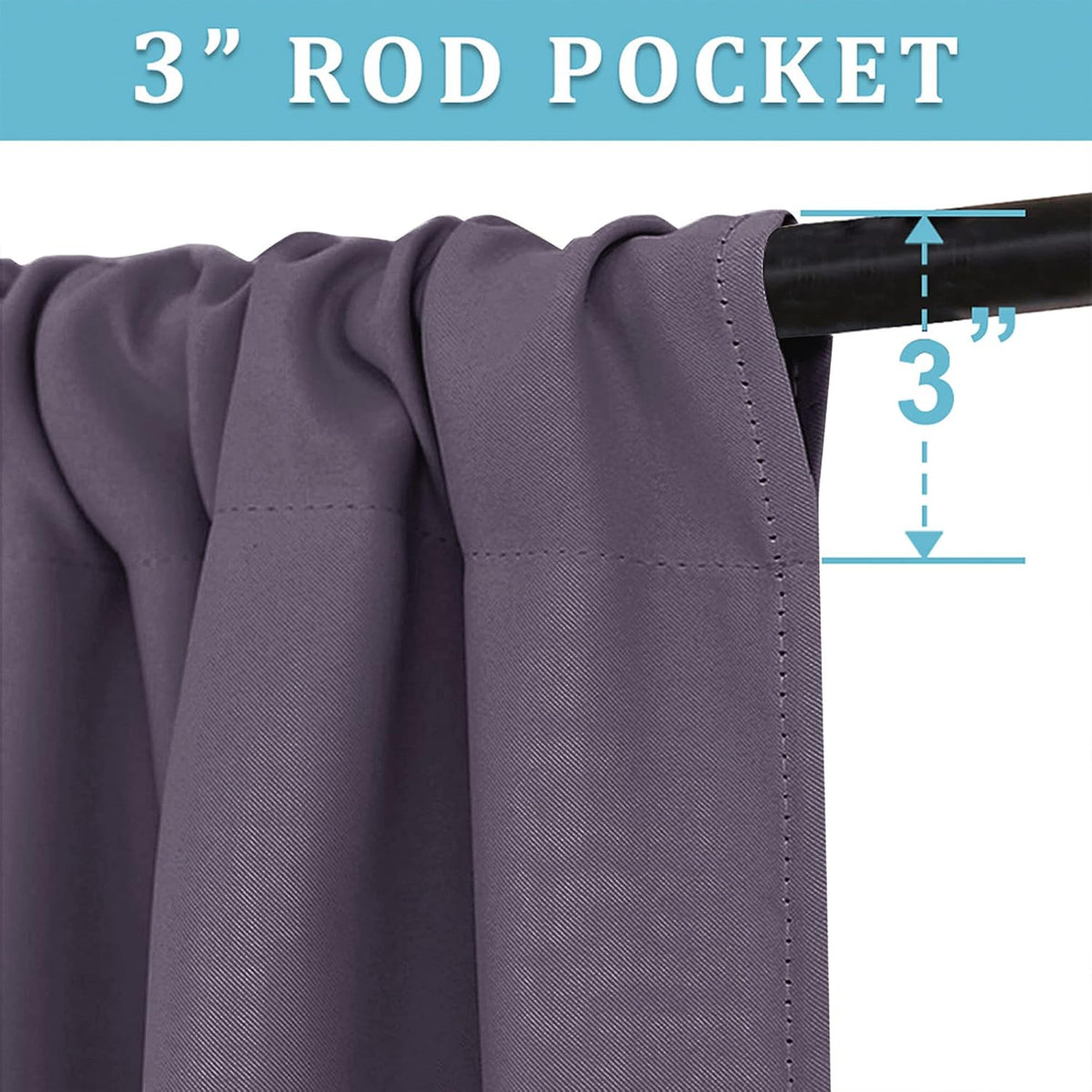 RYB HOME Blackout Curtains for Bedroom - Thermal Insulating Privacy Window Curtains for Kids Nursey