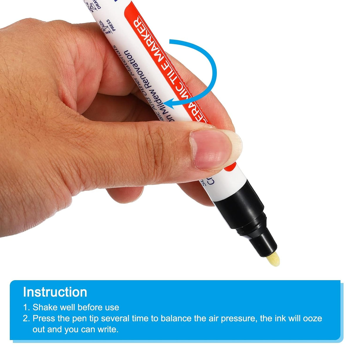 PATIKIL Grout Pen, 4 Pack Black Tile Marker Waterproof Grout Sealer Pen Tile Repair Pens Paint Pens