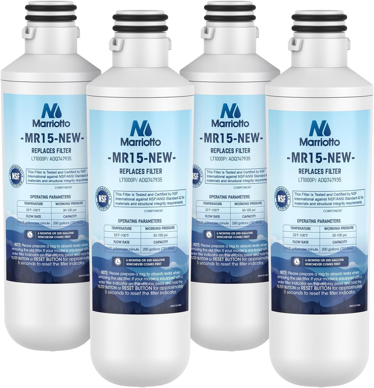 MARRIOTTO Water Filter LT1000PC Replacement for Refrigerator, Compatible with LT1000PC/PCS