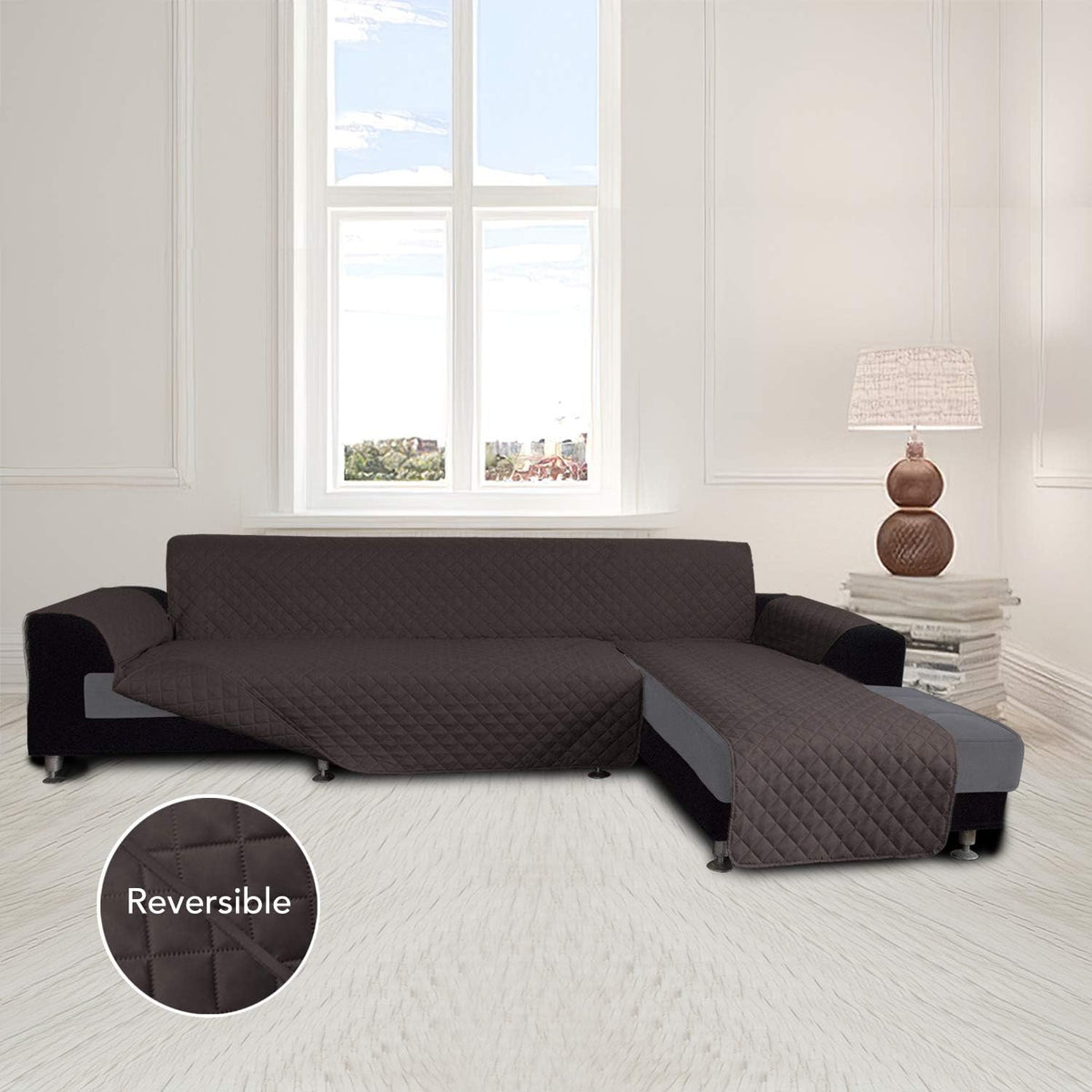 Easy-Going Sofa Slipcover L Shape Sofa Cover Sectional Couch Cover Furniture Protector Mat for Pets