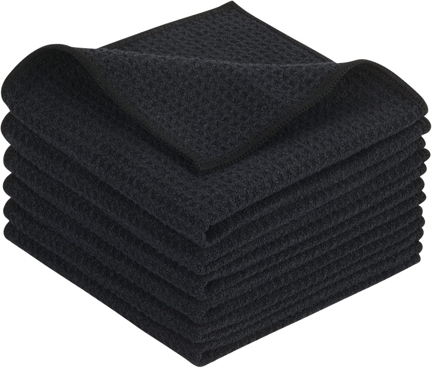 KinHwa Microfiber 6 Pack Dish Cloths Thick Waffle Weave Kitchen Dish Drying Towel Rags Super