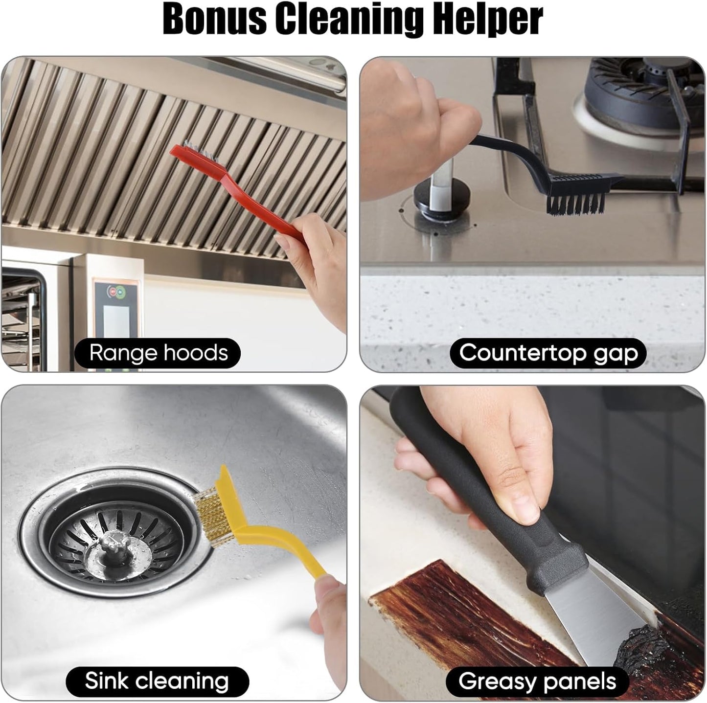 Crevice Cleaning Brush,12 Pcs Cleaning Supplies Cleaning Brush Tools,Hard Bristle Cleaning Brushes