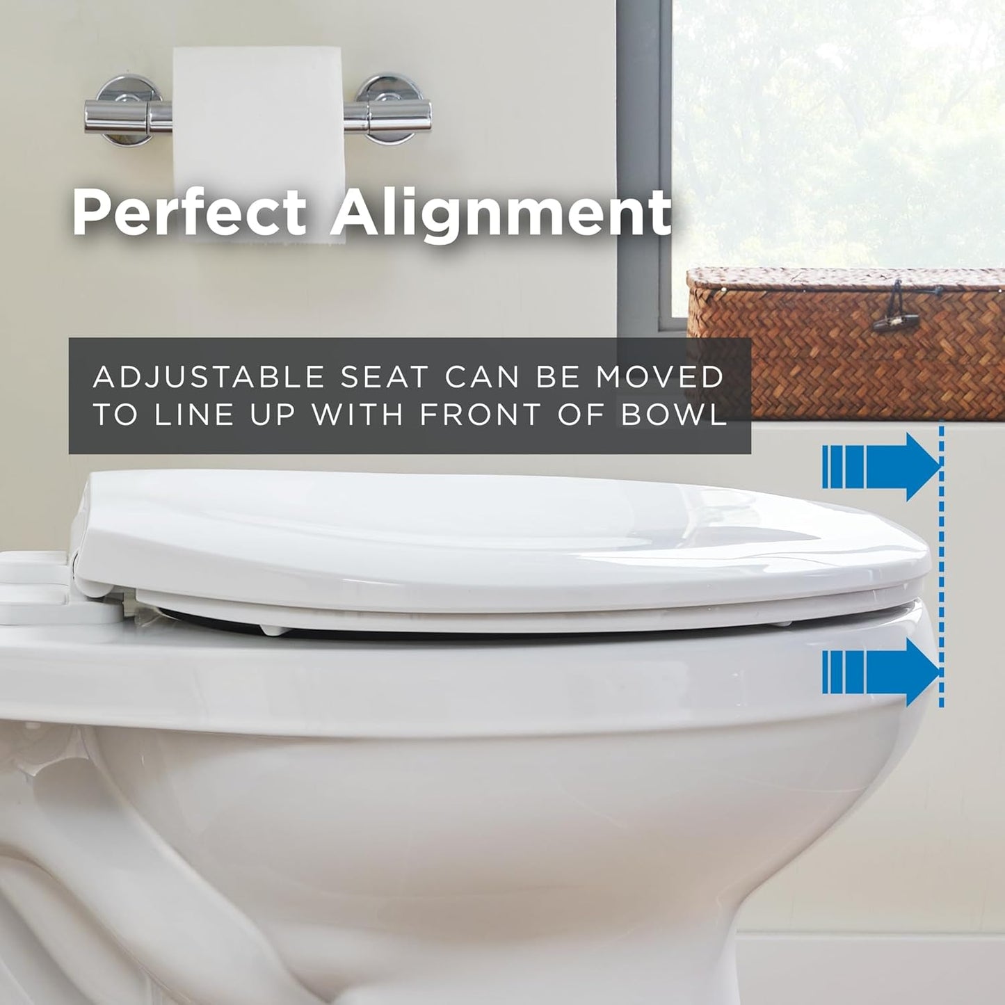 Gerber Universal Elongated Toilet Seat with Cover, Soft Close, Top Mount, Easy Install, Heavy-Duty