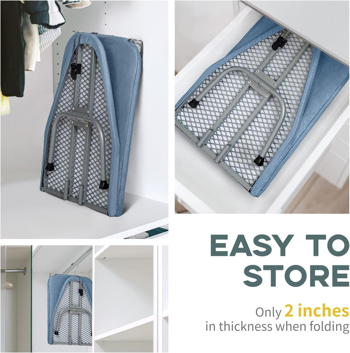Table Top Ironing Board, RAINHOL Small Folding Iron Board Portable with Non-Slip Feet, Travel