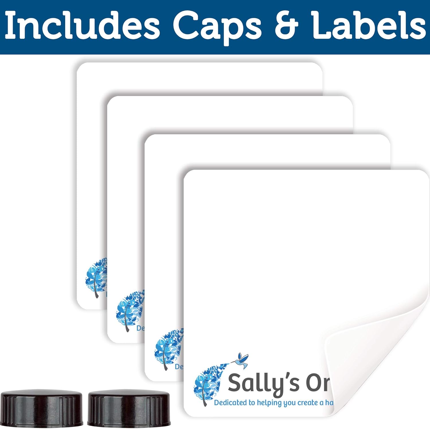 Sally's Organics Empty Amber Glass Spray Bottles - 2 Pack - Large 16oz Refillable Bottle for is