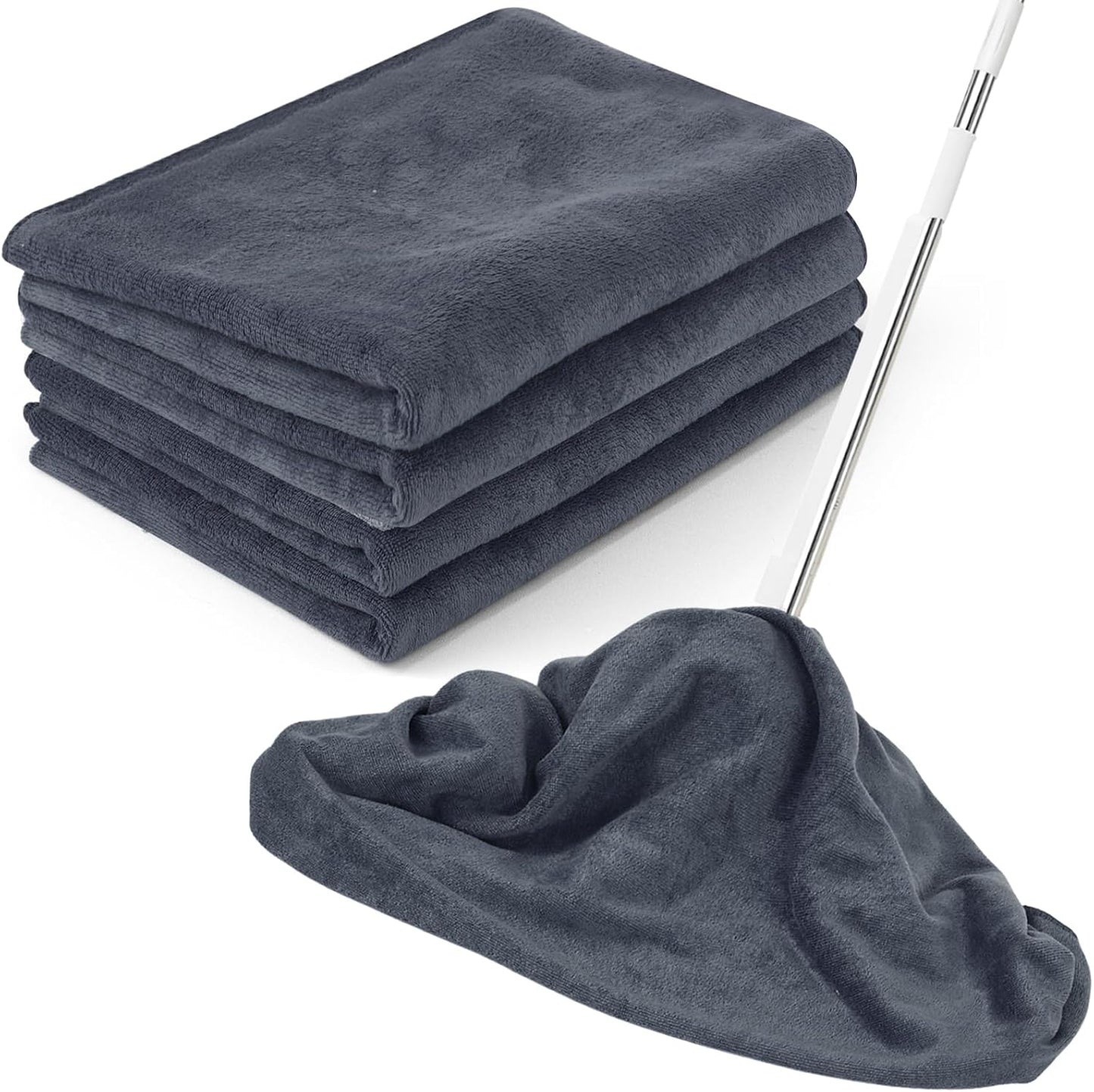 4 Pack Extra Large Microfiber Cleaning Cloths 20"x30", Lint-Free Reusable Towels for Home, Glass
