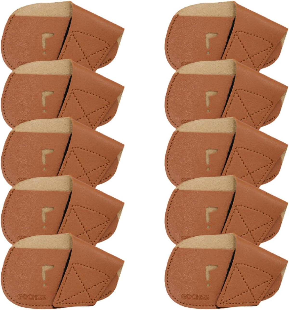 I Golf Iron Headcovers 10pcs PU Fit Both Right-Handed Clubs Golf Club Protector for Titleist