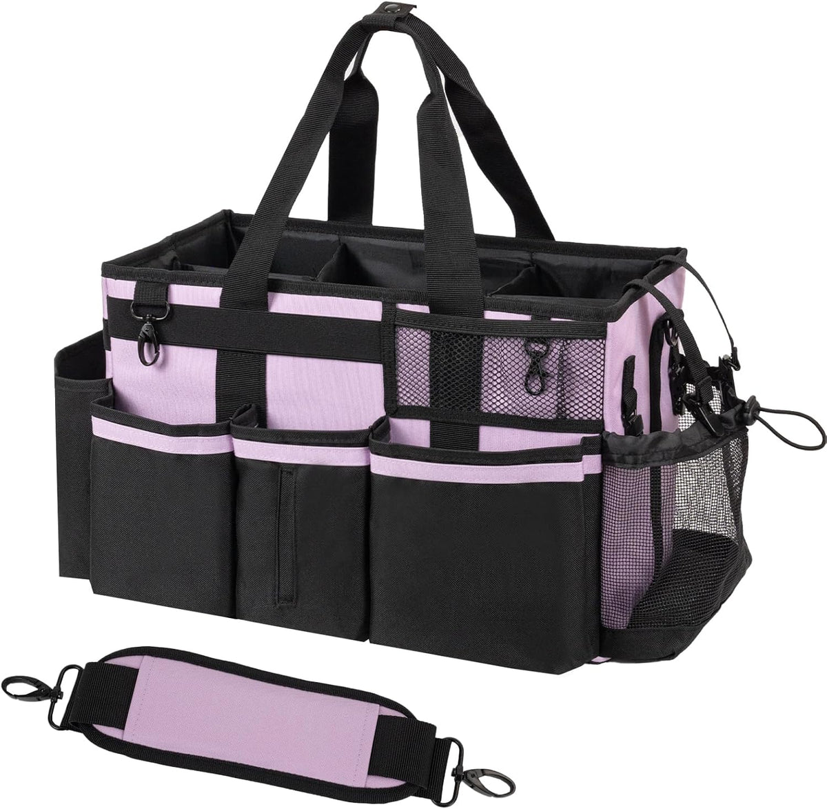 Wearable Cleaning Caddy, Cleaning Caddy Supplies Organizer with Handle & Shoulder Straps for