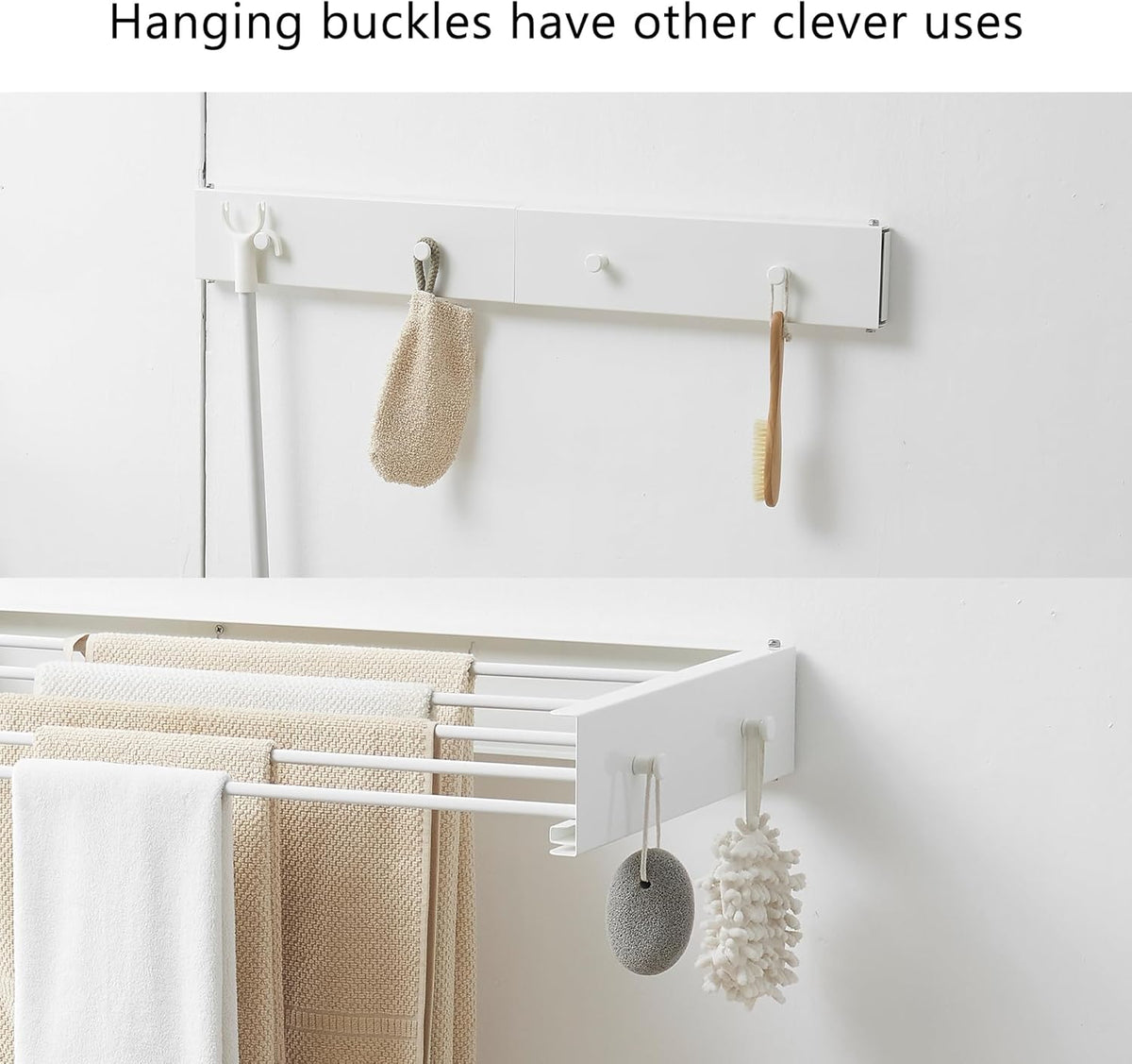 Clothes Drying Rack,Laundry Hanging Rack Collapsible,Wall Mounted Drying Rack for Laundry,Foldable